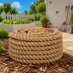 10m Long 40mm Thick Jute Rope for Garden and Crafts