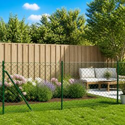 Enhance Your Outdoor Space with Green Chain Link Fence Panel