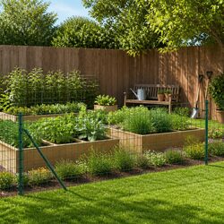 Enhance Your Space with a Green Wire Mesh Fence Panel 1x25m