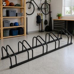 Maximize Your Space with a 5-Bike Black Steel Rack