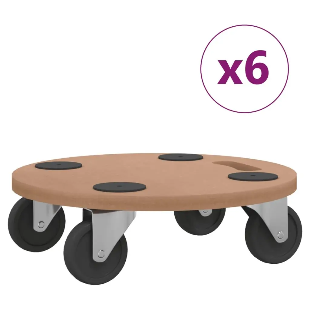 Dolly Trolleys Round Moving Platform Set 6 Piece Anti-slip Castors for Furniture Transport