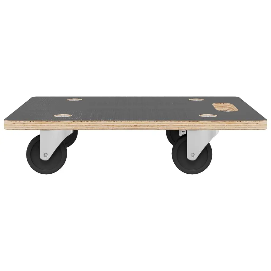 Rectangular Transport Trolley 60x40x11.5 cm Plywood Construction Anti-Slip Surface 250 kg Capacity 2 Piece