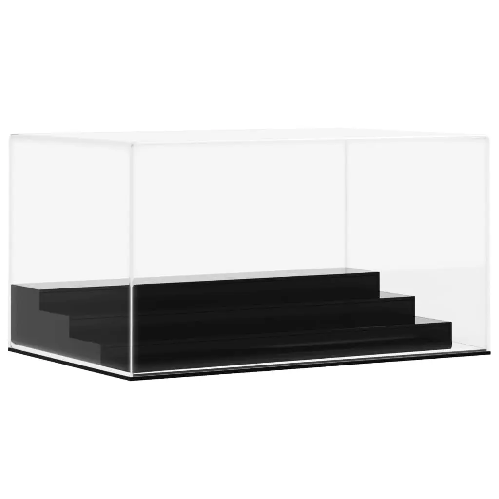 Acrylic Display Box 24x16x13 cm Transparent 4-Tier Dustproof Collectibles Showcase