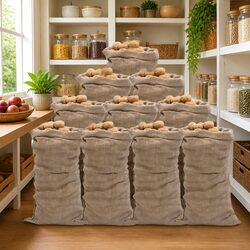 Stylish Jute Storage Bags Set of 10 for Home & Garden
