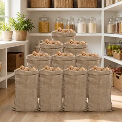 Jute Sacks 10 pcs 65x135 cm Storage Bags Hessian Burlap Garden Multipurpose