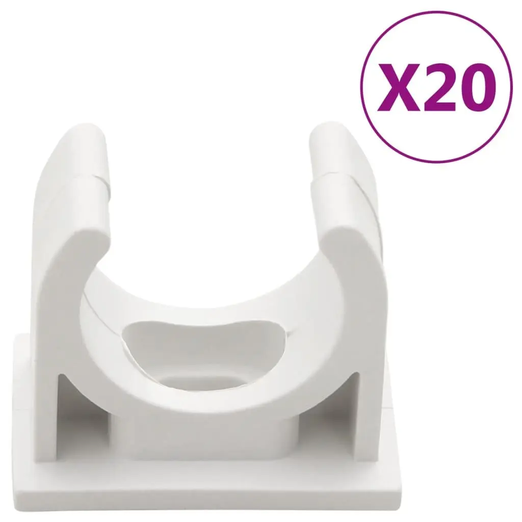Cable Trunking 25mm White PVC Wire Cover 10m Clips Organiser