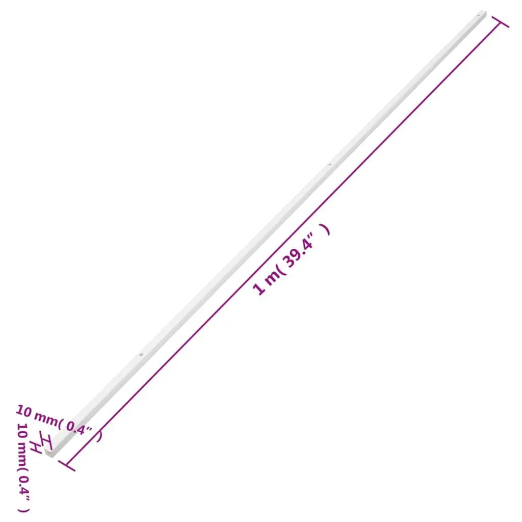 Cable Trunking 10x10mm 10m White PVC Wire Management Organiser Channels