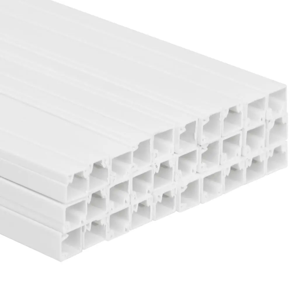 Cable Trunking 30x15mm 30m White PVC Channel Wall Floor Management