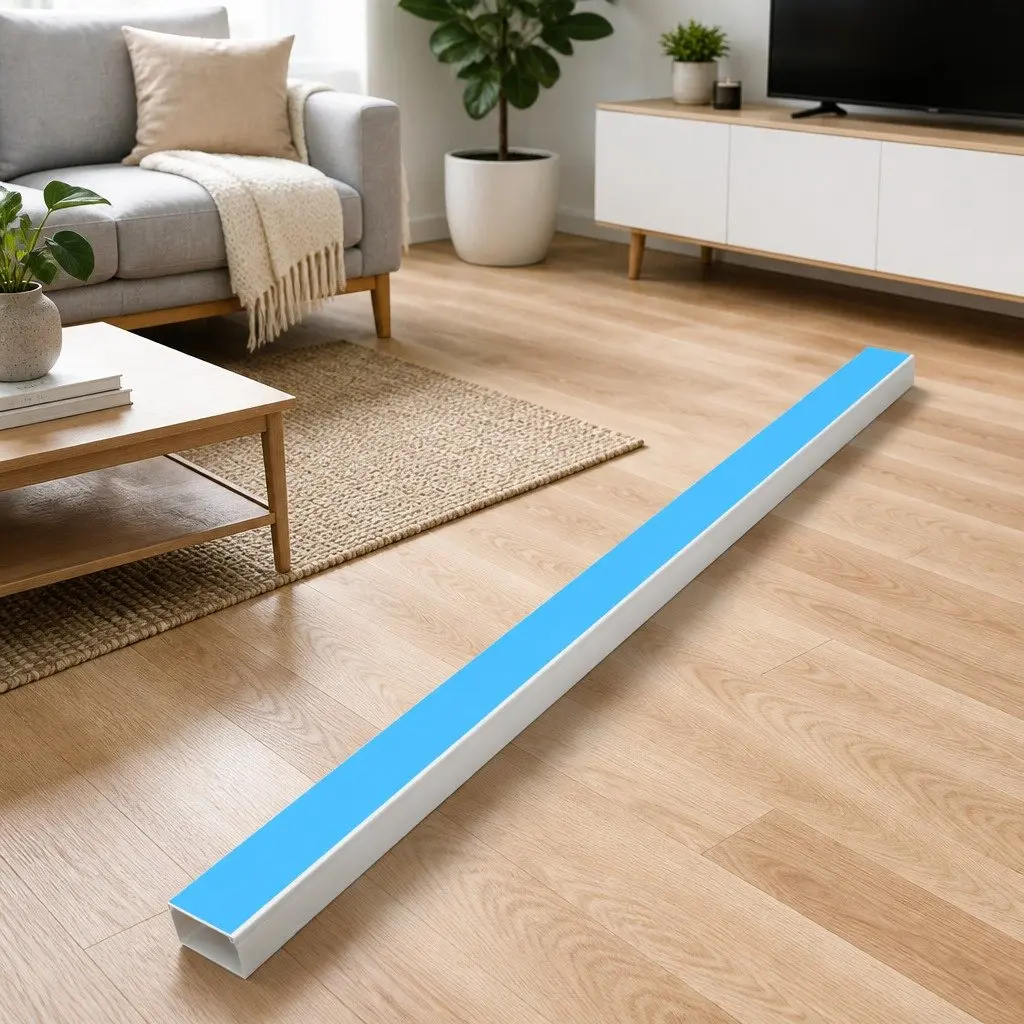 Cable Trunking 60x40 mm Self-Adhesive White 10 m Wall Cord Concealer