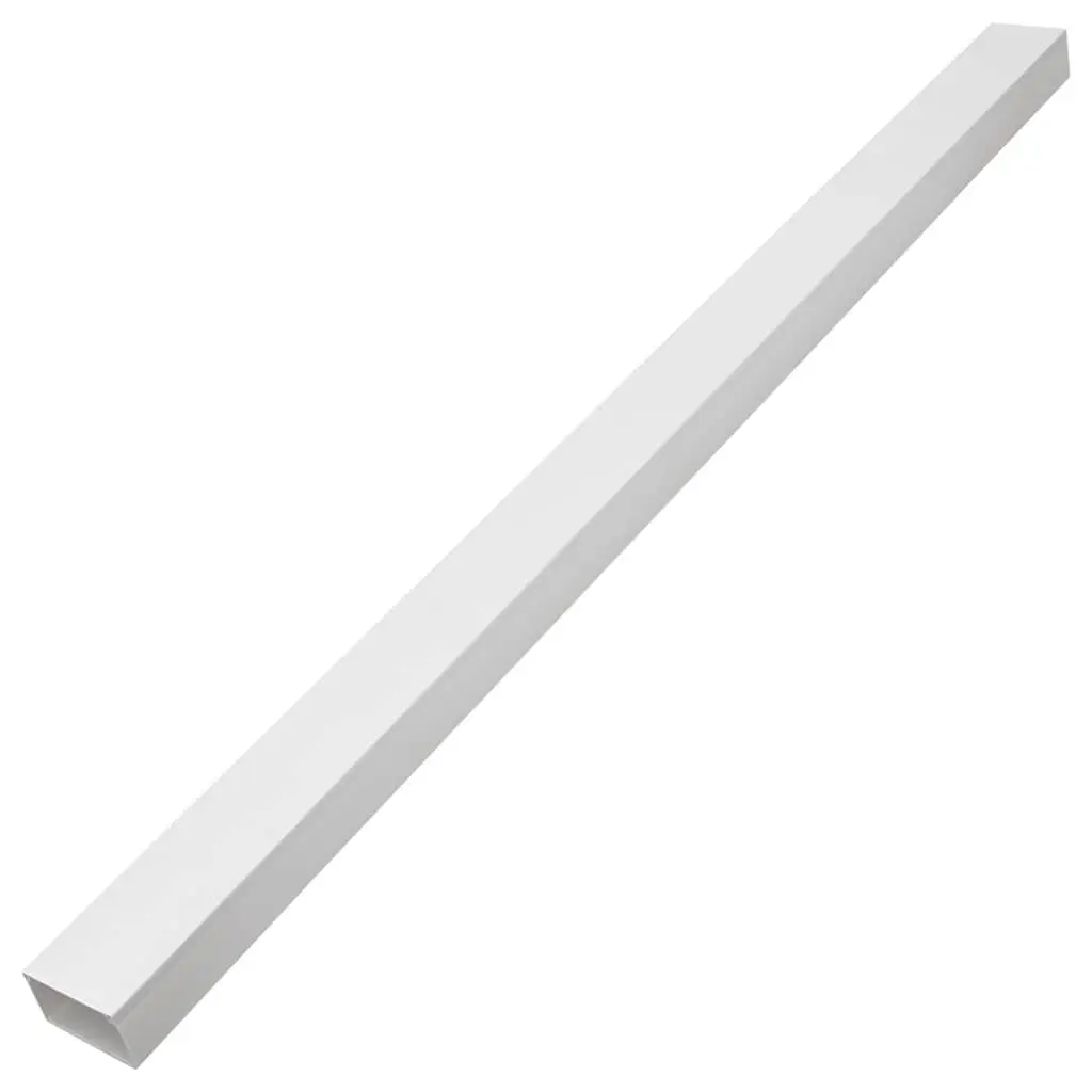 Cable Trunking 100x60mm Self-Adhesive White 10m PVC Wire Management Cover