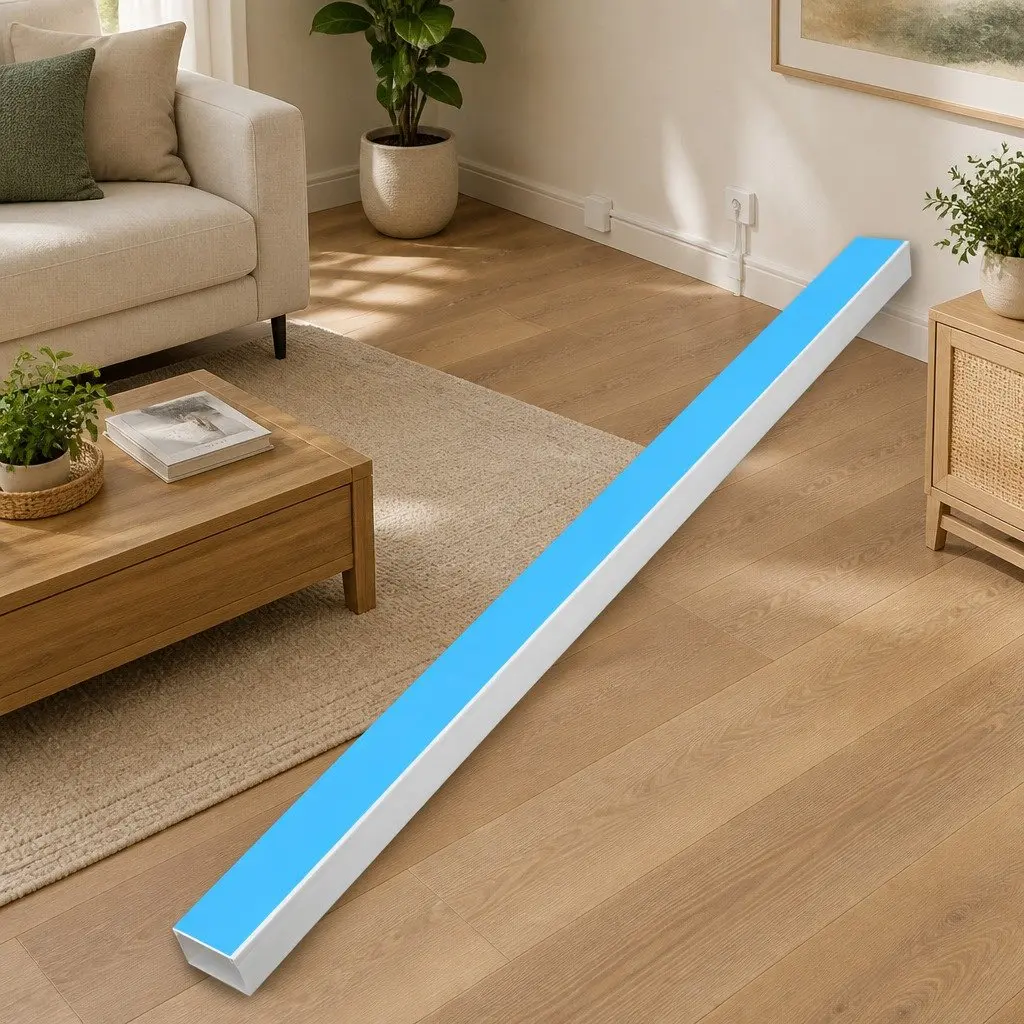 Cable Trunking 60x40mm Self-Adhesive 30m White PVC Cord Concealer