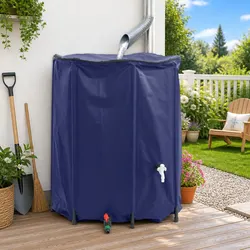Water Tank with Tap Foldable 1250L Collapsible Garden Rain Storage Container
