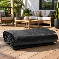 Heavy Duty Tarpaulin 4x4m Anthracite Garden Furniture Cover Waterproof UV