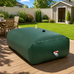 Foldable Water Tank 2100L Garden Rainwater Collection Storage Container with Tap