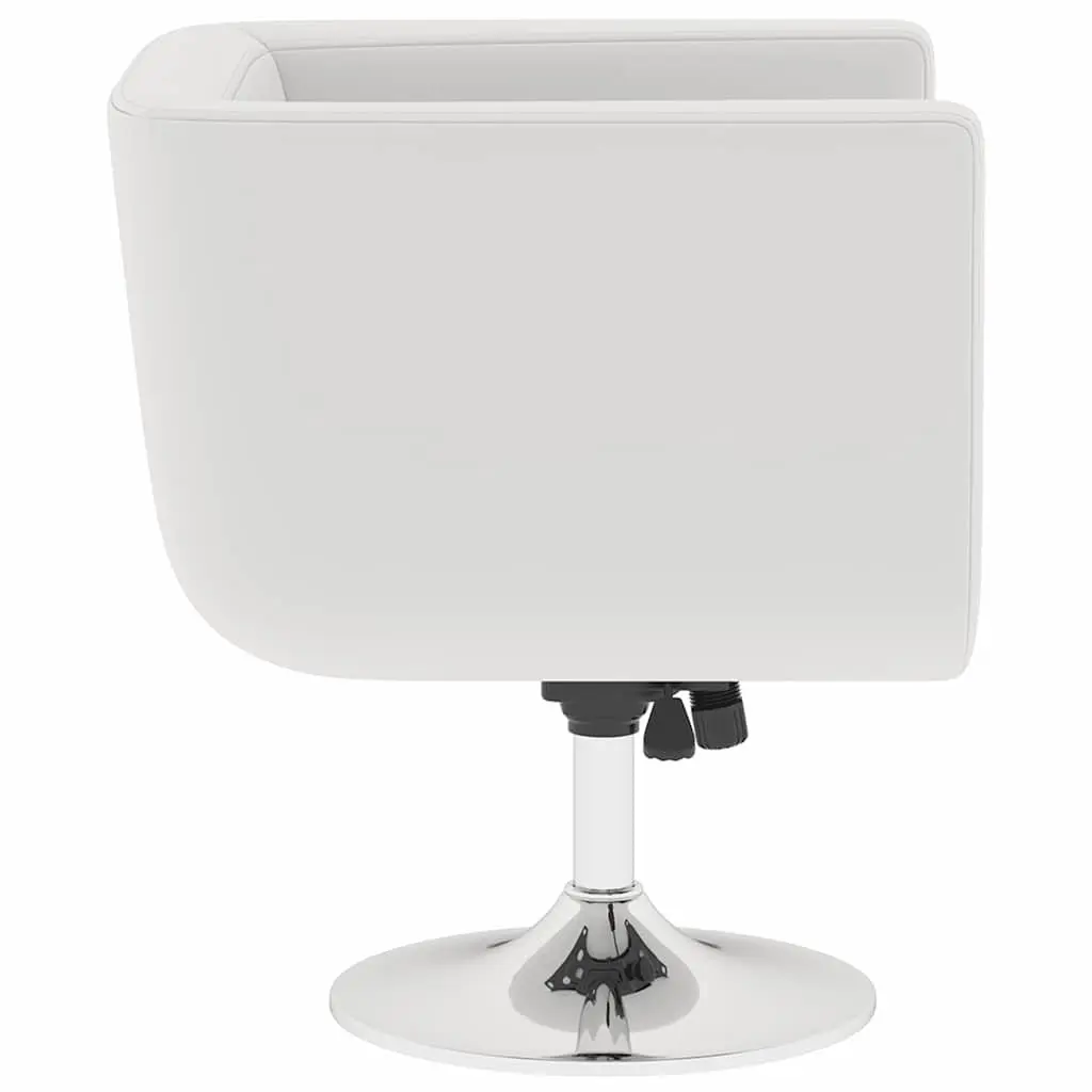 Bar Chairs 2 pcs White Height Adjustable Padded Seat Swivel Armchairs