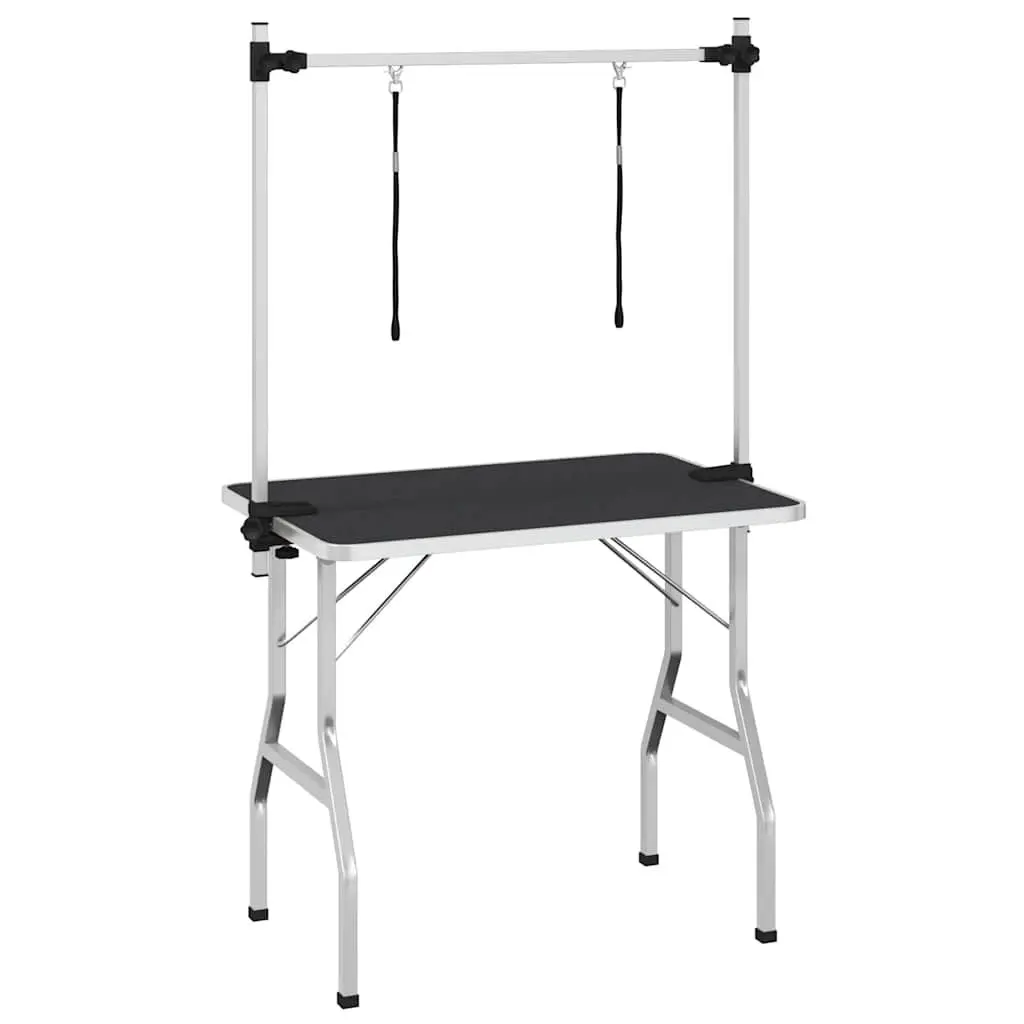 Foldable Dog Grooming Table Adjustable Arm Non-Slip Rubber Surface