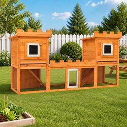 Double House Rabbit Hutch