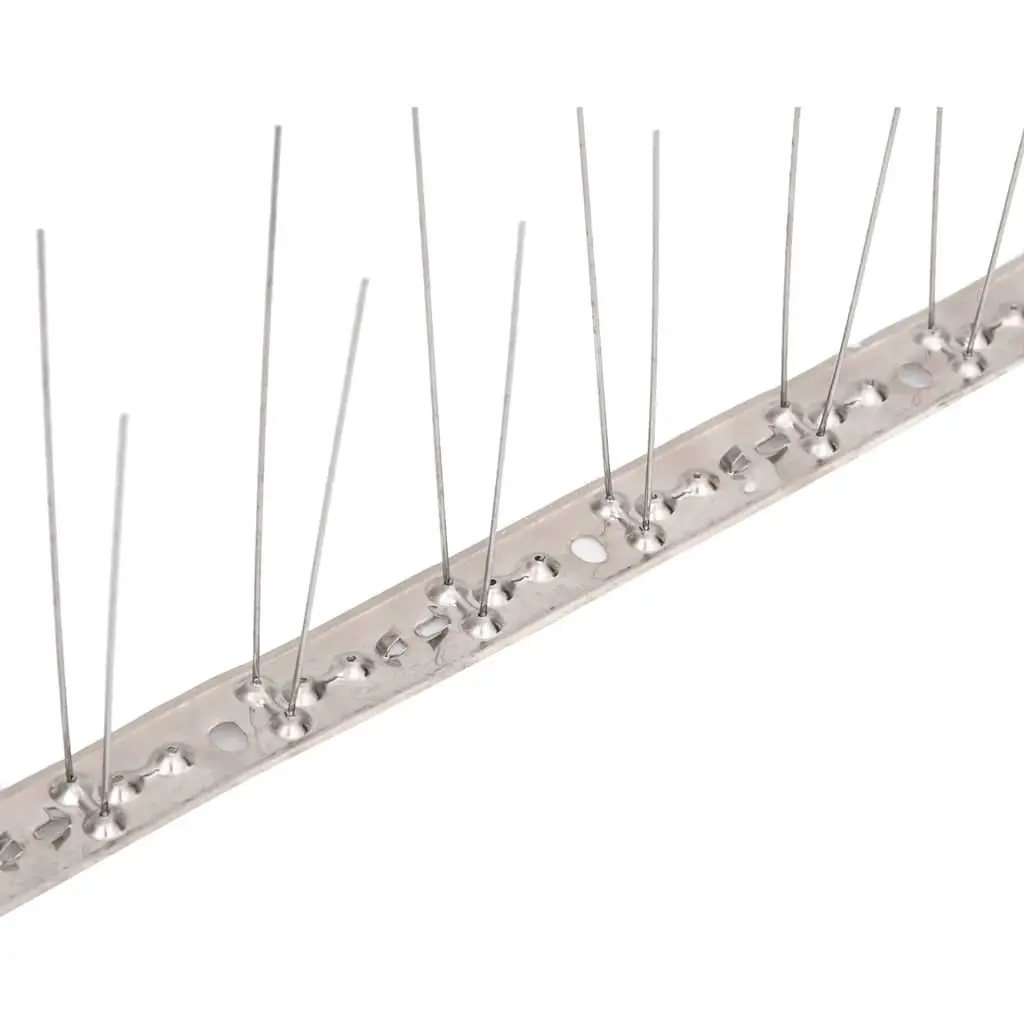 Bird Spikes Set of 6 2-Row Stainless Steel Deterrent Strips 3m