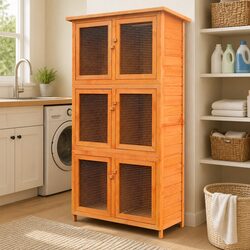 Wooden Pet House with 6 Rooms for a Happy Habitat