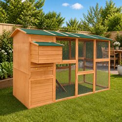 Enhance Your Backyard with This Spacious Chicken Coop Brown 295x163x170cm