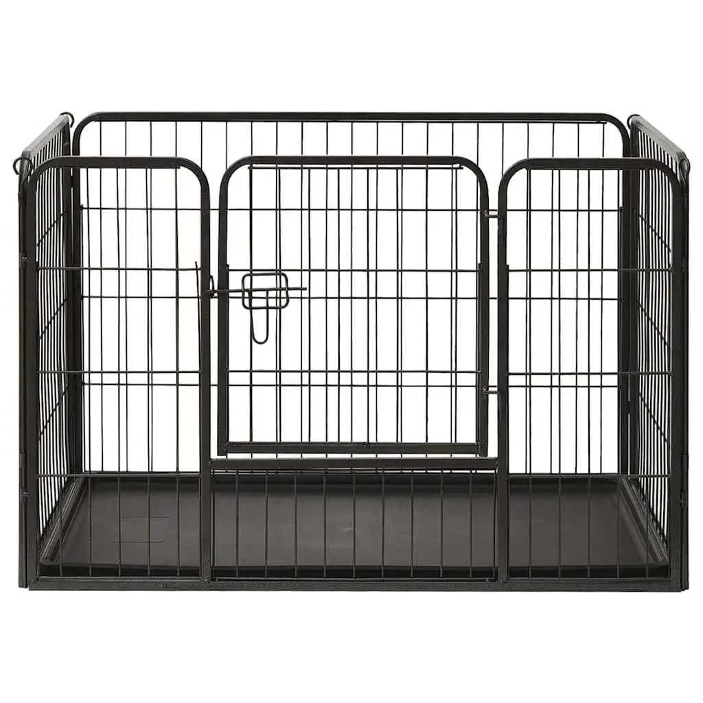 Dog Playpen Steel Hinged Door Indoor Outdoor Exercise Pen