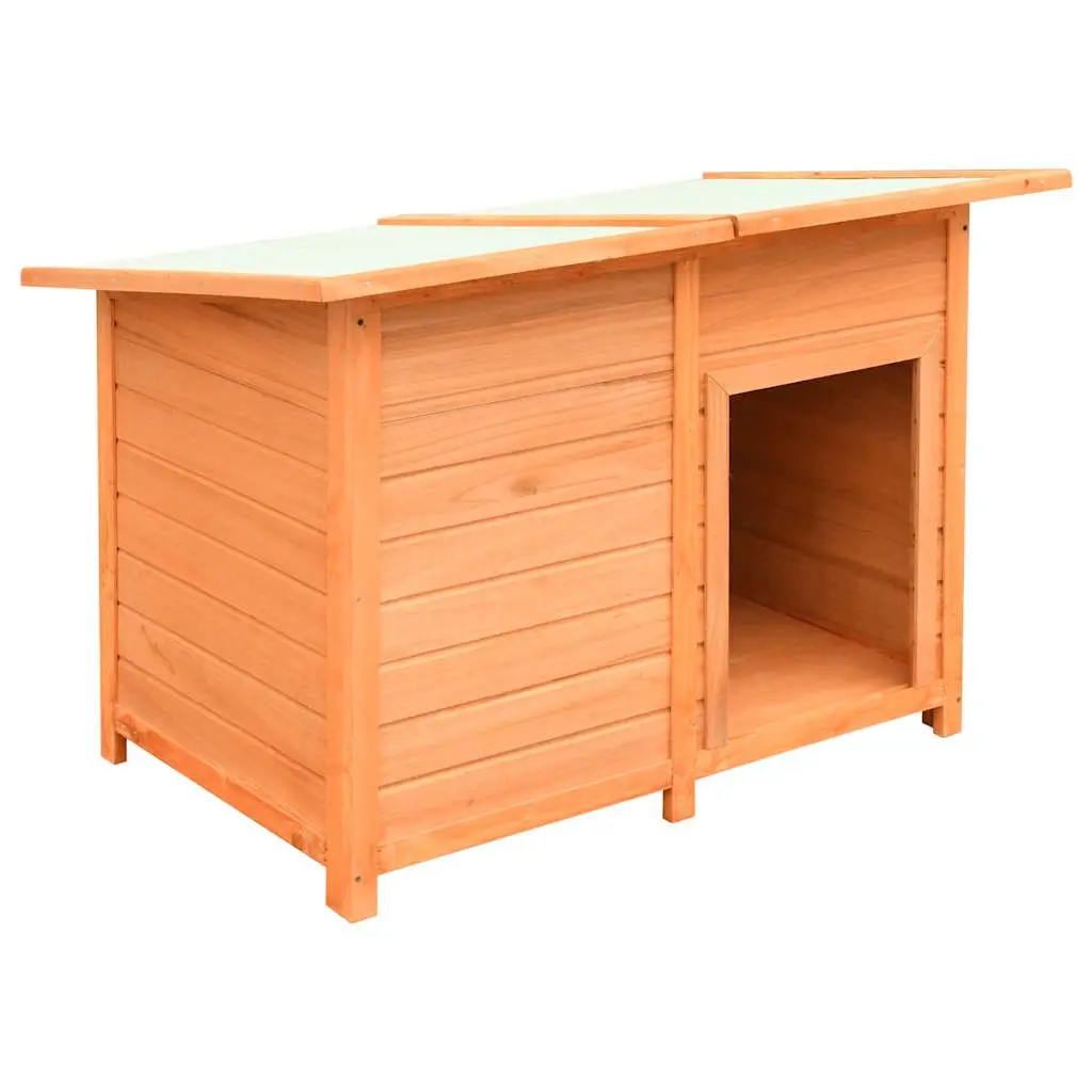 Dog House Wooden Kennel Outdoor Pet Cage Solid Pine Fir Wood Weather Resistant