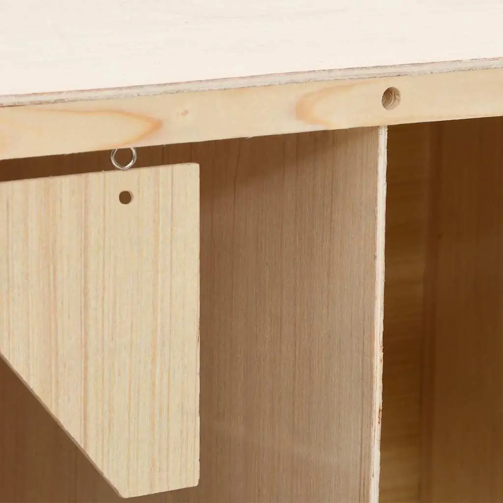 Chicken Laying Nest Box 2 Compartments Wooden Poultry Egg Collection Nesting