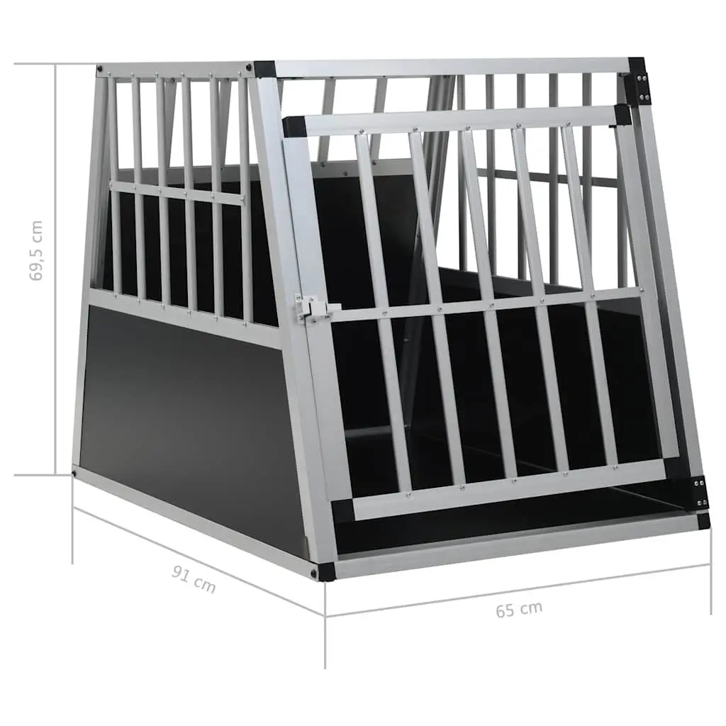 Dog Cage 65x91x69.5 cm Portable Single Door Lightweight Easy Access