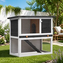 Grey Rabbit Hutch