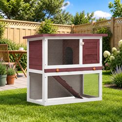 Wooden Rabbit Hutch to Enhance Your Outdoor Space
