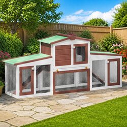 Create a Cozy Outdoor Space with This Spacious Rabbit Hutch