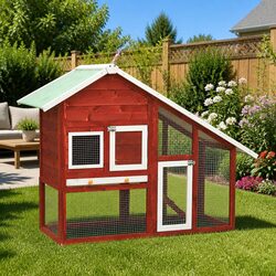Enhance Your Outdoor Space with a Red Rabbit Hutch