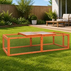 Enhance Your Garden with This Spacious Rabbit Hutch