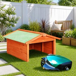 Enhance Your Garden with Our Wooden Lawn Mower Shelter