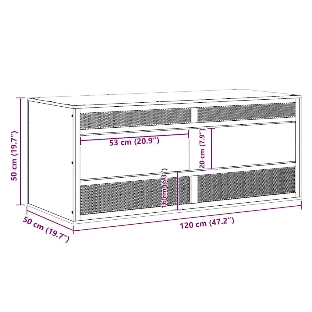 Small Animal Terrarium 120 x 50 x 50 cm Glass Front Panel Engineered Wood Construction