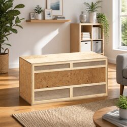 Stylish Reptile Habitat Enclosure for Your Living Space 100x47x47cm
