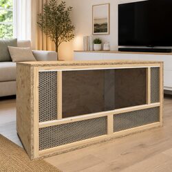 Stylish Small Animal Terrarium - 80x40x40cm Glass Front