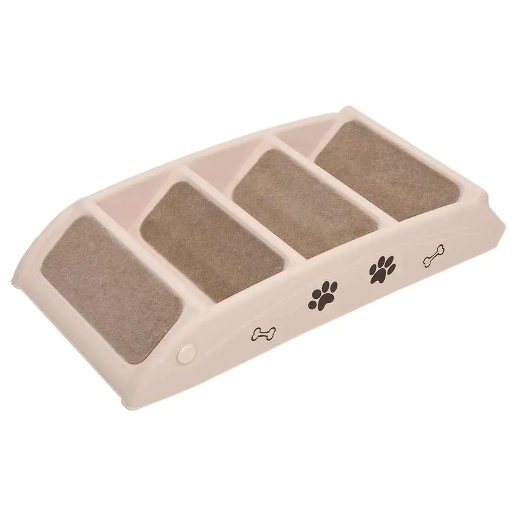Folding Pet Stairs Ramp for Small Large Dogs Cats Cream