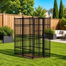 Enhance Your Space with Our Outdoor Steel Dog Kennel 1.84m²