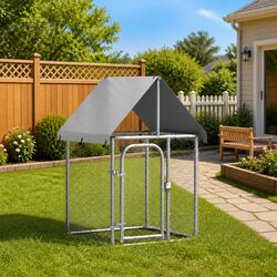 Enhance Your Space with a Silver Steel Dog Kennel
