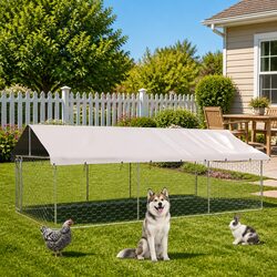 Outdoor Dog Kennel with Roof for Comfort and Security 400x200x150cm