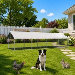 Enhance Your Space with a Spacious Silver Dog Kennel 600x200x150cm