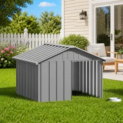 Enhance Your Outdoor Space with This Grey Dog House
