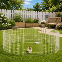 Small Animal Enclosure 12-Panel Pet Pen Rabbit Guinea Pig Run Cage Exercise