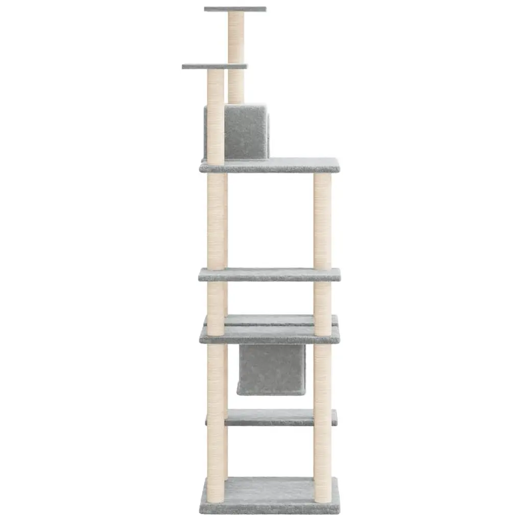 Cat Tree 176cm Multi-Level with Sisal Scratching Posts and Plush Houses