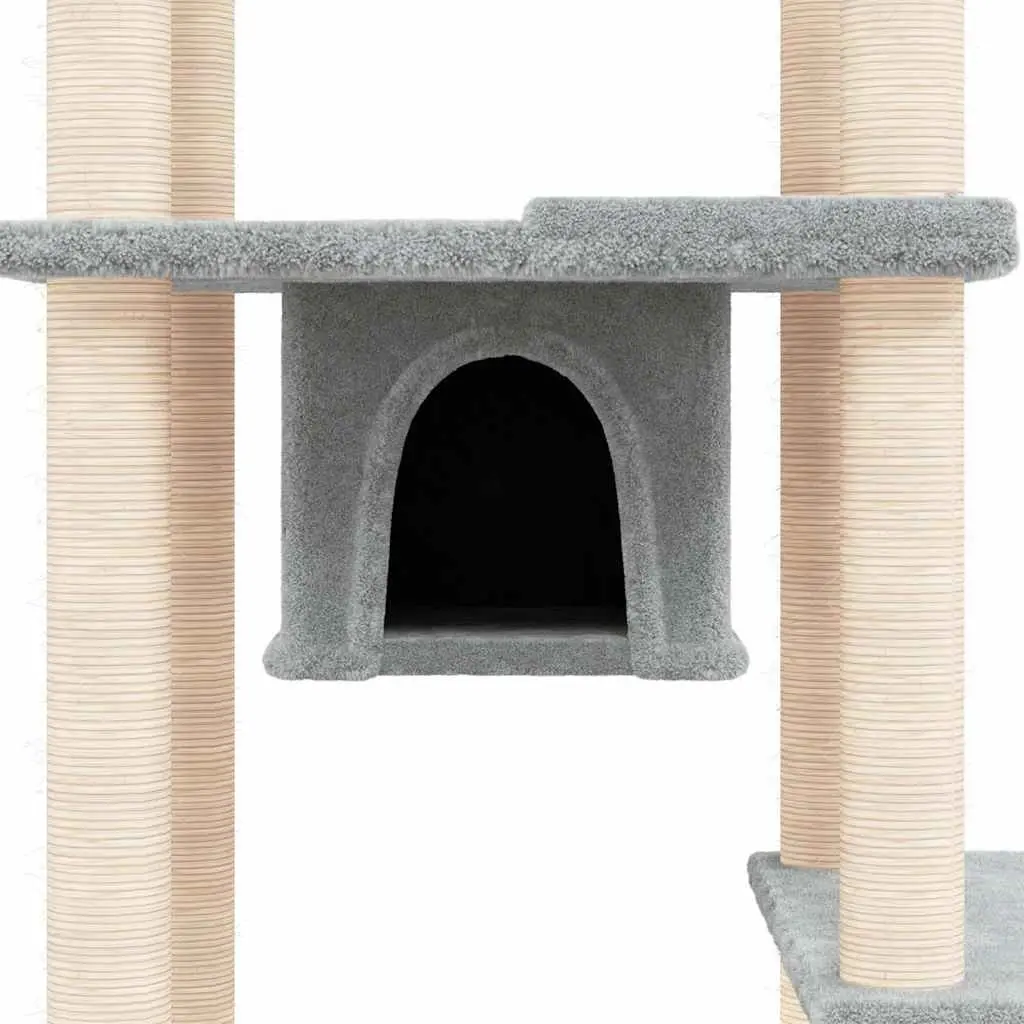 Cat Tree 176cm Multi-Level with Sisal Scratching Posts and Plush Houses