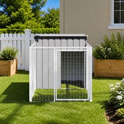 Comfortable Outdoor Dog House with Run for Pets