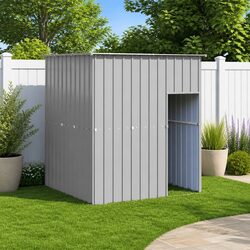 Grey Pet Kennel with Roof – Enhance Your Outdoor Space