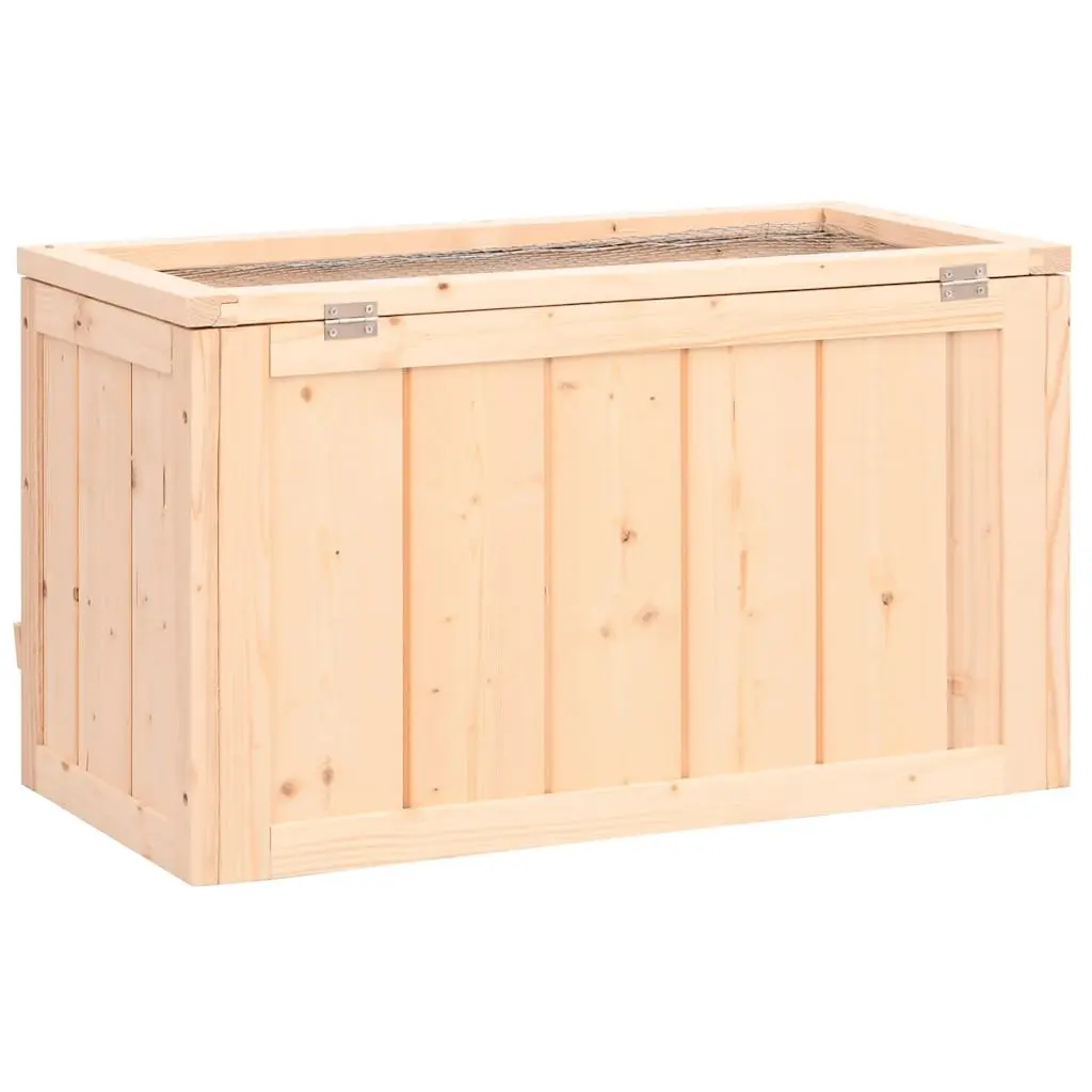 Hamster Cage 60x30x35 cm Solid Fir Wood Small Animal House with Accessories