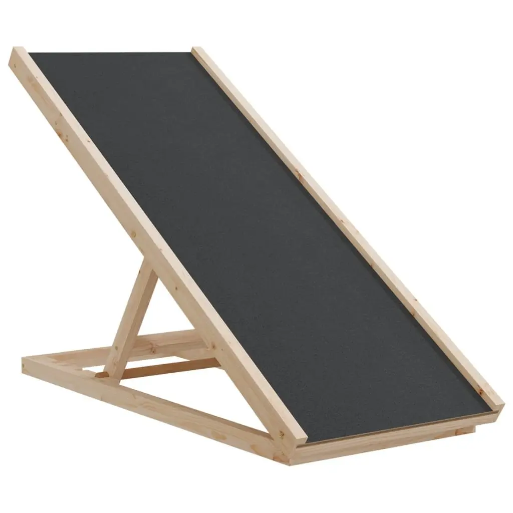 Dog Ramp 100x40cm Foldable Adjustable Height Anti-slip Surface Grey
